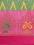 Green And Magenta Kota Silk Jamdani Printed Traditional Saree With Blouse Piece