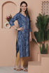 Women's Cotton Blend Foil Printed Kurti