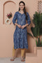 Women's Cotton Blend Foil Printed Kurti