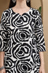 Black & White Cotton Abstract Printed Kurta & Pant With Dupatta