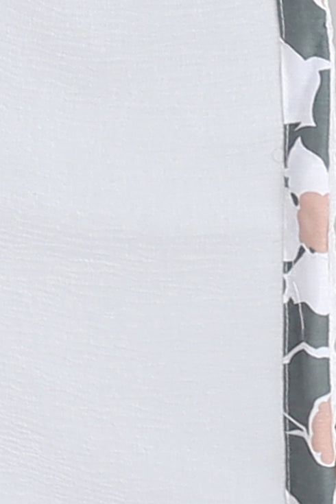 Women Olive Green & White Cotton Blend Floral Printed Kurta & Pant With Dupatta