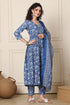 Women Cotton Blend Floral Printed Kurta & Pant With Dupatta