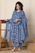 Women Cotton Blend Floral Printed Kurta & Pant With Dupatta