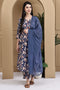 Blue Blossom Floral Printed Kurta & Pant with Dupatta