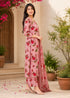 Light Pink Cotton Blend Jaipuri Printed Kurta & Pant With Dupatta