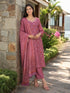 Dusty Pink Cotton Jaipuri Printed Kurta & Pant With Dupatta