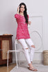 Pink Women's Cotton Bandhani Printed Tunic