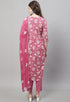 Pure Cotton Jaipuri Printed & Embroidered Kurta Set With Dupatta