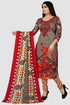 Olive Green Cotton Blend Printed Unstitched Salwar Suit Material