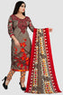 Olive Green Cotton Blend Printed Unstitched Salwar Suit Material