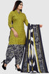 Light Green Cotton Blend Printed Unstitched Salwar Suit Material