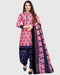 Pink Cotton Blend Printed Unstitched Salwar Suit Material