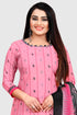 Baby Pink Cotton Blend Printed Unstitched Salwar Suit Material