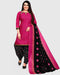 Magenta Cotton Blend Printed Unstitched Salwar Suit Material