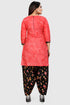 Peach Cotton Blend Printed Unstitched Salwar Suit Material