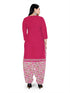 Pink Cotton Blend Printed Unstitched Salwar Suit Material