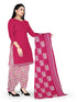 Pink Cotton Blend Printed Unstitched Salwar Suit Material