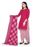 Pink Cotton Blend Printed Unstitched Salwar Suit Material