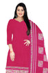 Pink Cotton Blend Printed Unstitched Salwar Suit Material