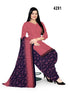 Gajari Pink Cotton Blend Printed Unstitched Salwar Suit Material