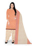 Light OrangeCotton Blend Printed Unstitched Salwar Suit Material