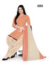 Light OrangeCotton Blend Printed Unstitched Salwar Suit Material