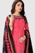 Pink Cotton Blend Printed Unstitched Salwar Suit Material