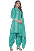 Sea Green Cotton Blend Embroidered Unstitched Salwar Suit Material