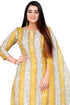 Yellow & White Cotton Blend Printed Unstitched Salwar Suit Material