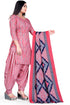 Light Pink & Grey Cotton Blend Printed Unstitched Salwar Suit Material