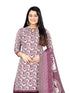 Mauve Cotton Blend Printed Unstitched Salwar Suit Material