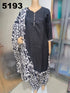 Black Cotton Blend Printed Unstitched Salwar Suit Material