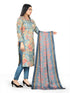 Multicolor Cotton Blend Printed Unstitched Salwar Suit Material