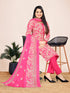 Pink Cotton Blend Printed Unstitched Salwar Suit Material