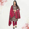 Brown Cotton Blend Printed Unstitched Salwar Suit Material