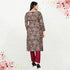 Brown Cotton Blend Printed Unstitched Salwar Suit Material