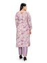 Purple Cotton Blend Printed Unstitched Salwar Suit Material