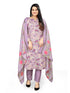 Purple Cotton Blend Printed Unstitched Salwar Suit Material