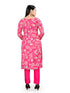 Pink Cotton Blend Printed Unstitched Salwar Suit Material