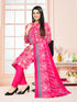 Pink Cotton Blend Printed Unstitched Salwar Suit Material