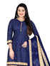 Navy Blue Cotton Blend Printed Unstitched Salwar Suit Material
