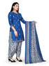 Blue Cotton Blend Printed Unstitched Salwar Suit Material