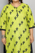 Neon Yellow Cotton Blend Printed Ready to Wear Patiala Salwar Suit
