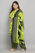 Neon Yellow Cotton Blend Printed Ready to Wear Patiala Salwar Suit