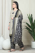Beige Cotton Blend Printed Readymade Patiala Salwar Suit