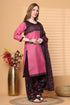 Pink Cotton Blend Printed Ready to Wear Patiala Salwar Suit
