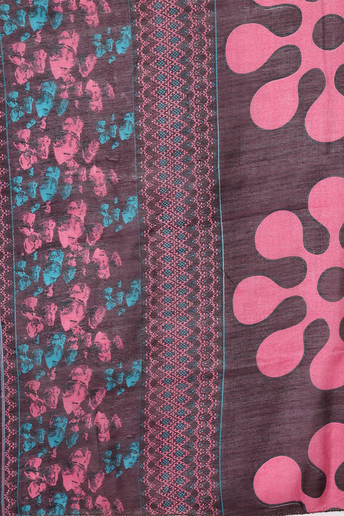 Pink Cotton Blend Printed Ready to Wear Patiala Salwar Suit