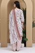 White Cotton Blend Printed Ready to Wear Patiala Salwar Suit