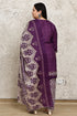Purple Cotton Blend Printed Plus Size Ready to Wear Patiala Salwar Suit