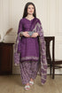 Purple Cotton Blend Printed Ready to Wear Patiala Salwar Suit